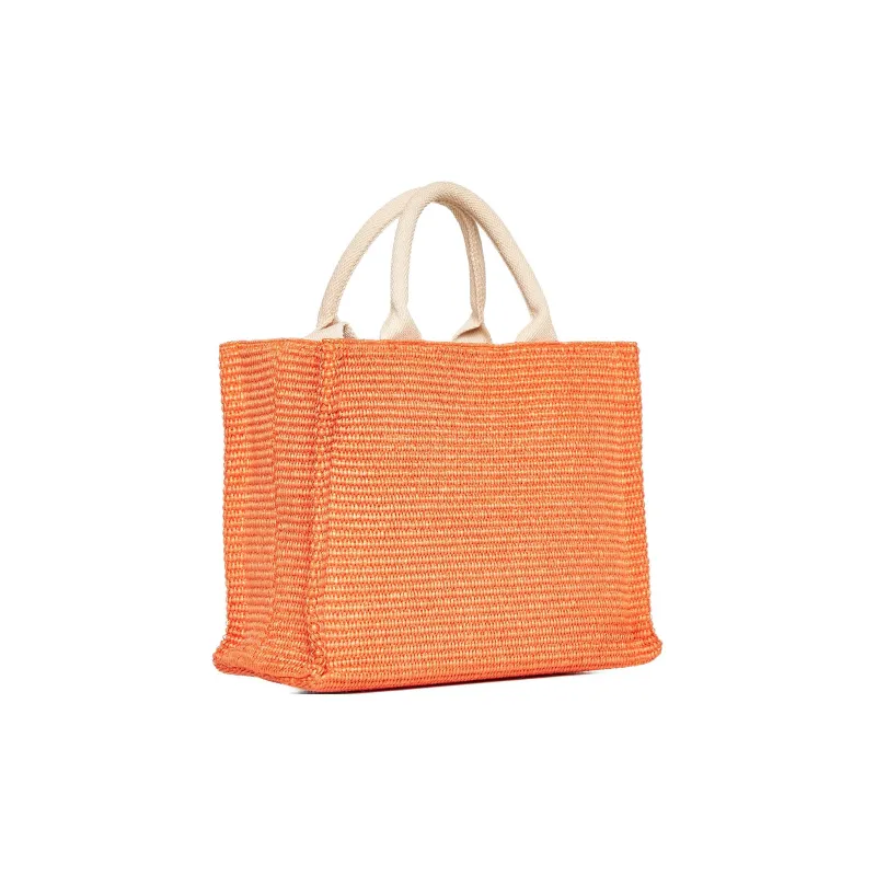 MARNI Cotton Tote Bag Shopping Bag Shoulder Bag Crossbody Bag Handbag Women's Orange-2