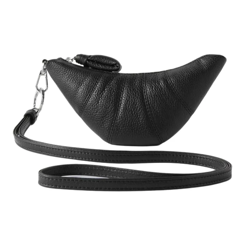 Lemaire Croissant Series Calfskin Croissant Bag Wallet Trumpets Women's Black-2