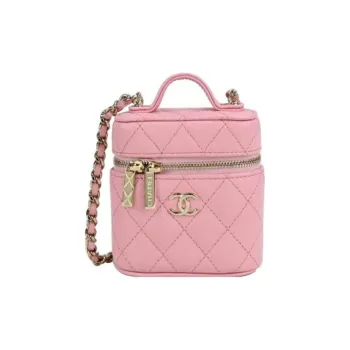 CHANEL Grain Embossed Calfskin Makeup Bag, Box Bag, Cigarette Case Bag, Shoulder Bag, Crossbody Bag, Handbag Women's