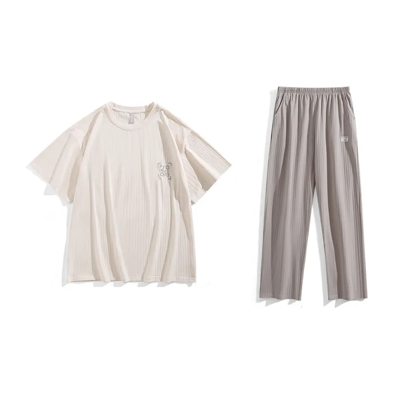 Fadaiqi Pajama Set Men's Cream Apricot-0