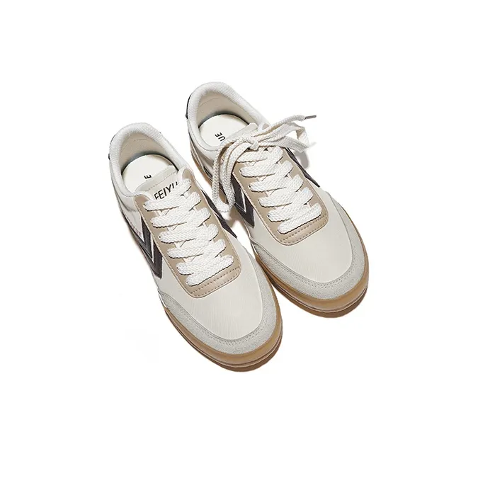 Feiyue German Army Trainers Slip Resistant Low Top Skateboard Shoes Unisex White Black-13