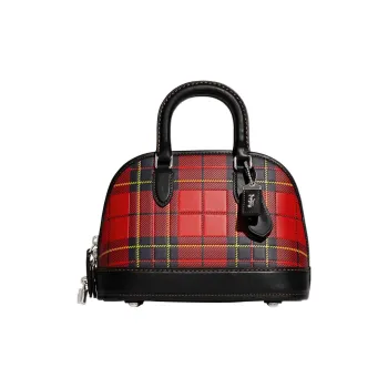 COACH Revel Leather Handbag, Shoulder Bag, Crossbody Bag Medium Size Women's Red & Black