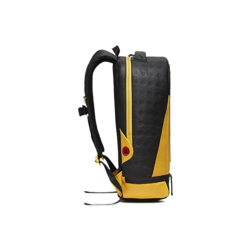 Jordan Polyurethane Basketball Backpack Unisex Black Yellow Color Scheme Bruce Lee Color Scheme-1