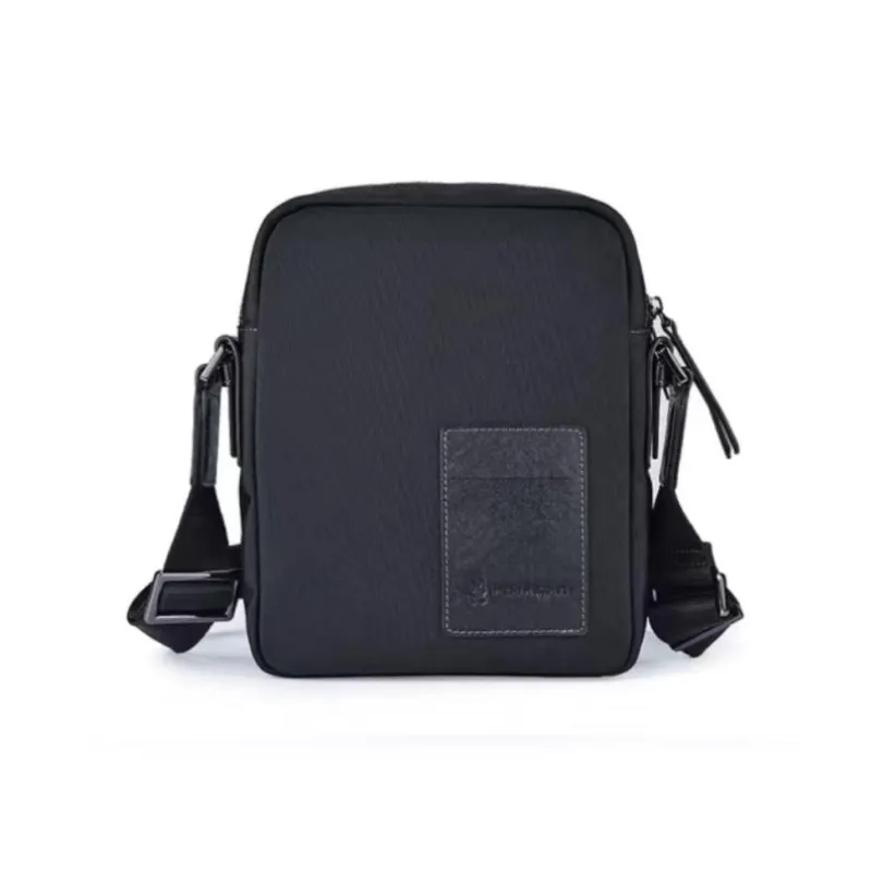 Hush Puppies Fabric Shoulder Bag, Crossbody Bag Medium Size Men's Black-3