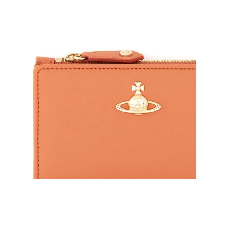 Vivienne Westwood Saffiano Orb Plaque Zipped Wallet-3