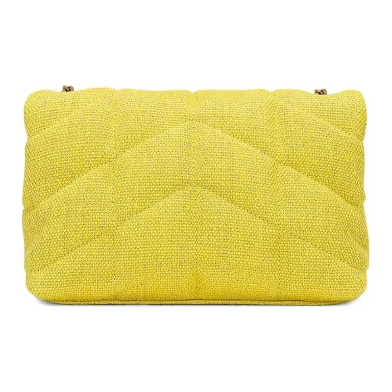 SAINT LAURENT Puffer Toy Bag Mini Women's Lemon Pie Yellow-7