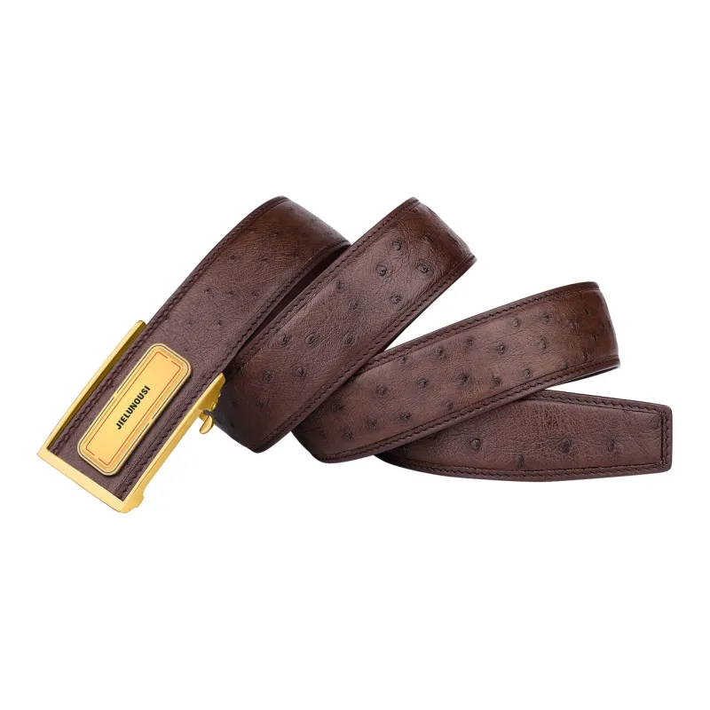 Jaylen Oos Automatic Buckle Business Casual Pants Belt Top Grain Cow Leather Leather Belts Men's Width 3.5cm-17