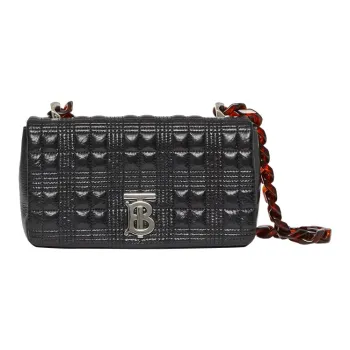 Burberry Small Lola Quilted Leather Shoulder Bag Black