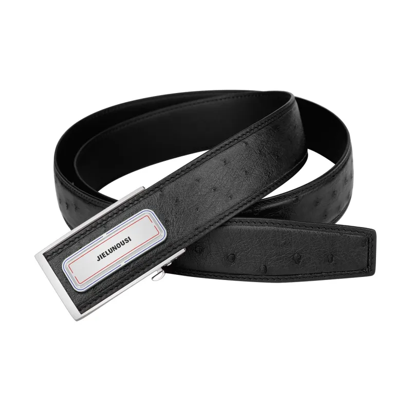 Jaylen Oos Automatic Buckle Business Casual Pants Belt Top Grain Cow Leather Leather Belts Men's Width 3.5cm-3