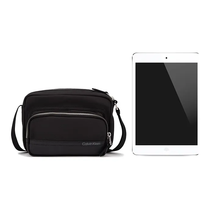 CALVIN KLEIN Fabric Camera Bag, Crossbody Bag Men's Space Black-3