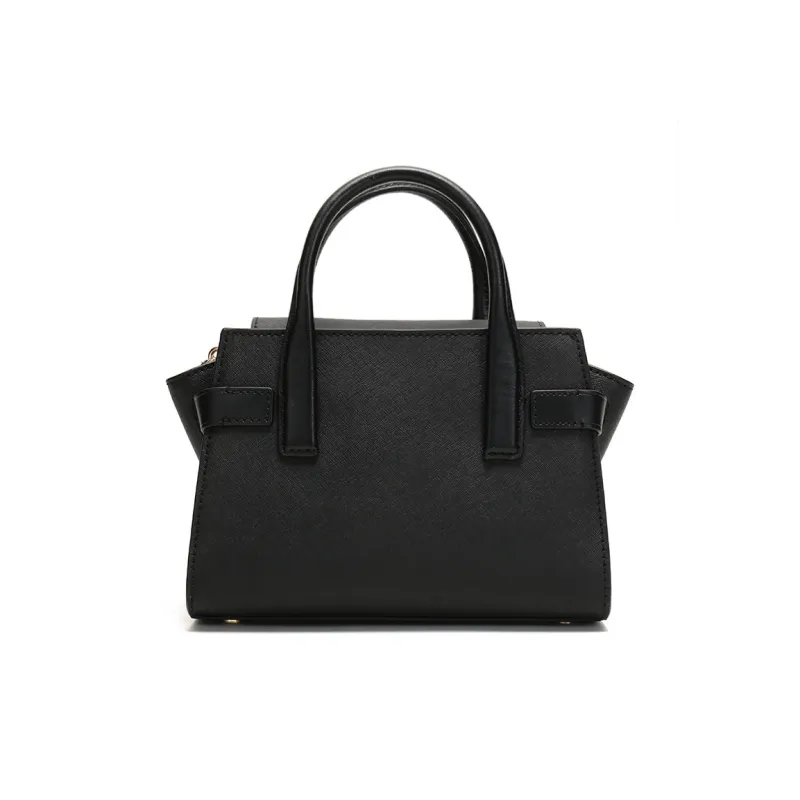 MICHAEL KORS Carmen Leather Ear Bag, Handbag, Crossbody Bag, Shoulder Bag Small Size Women's Black-3