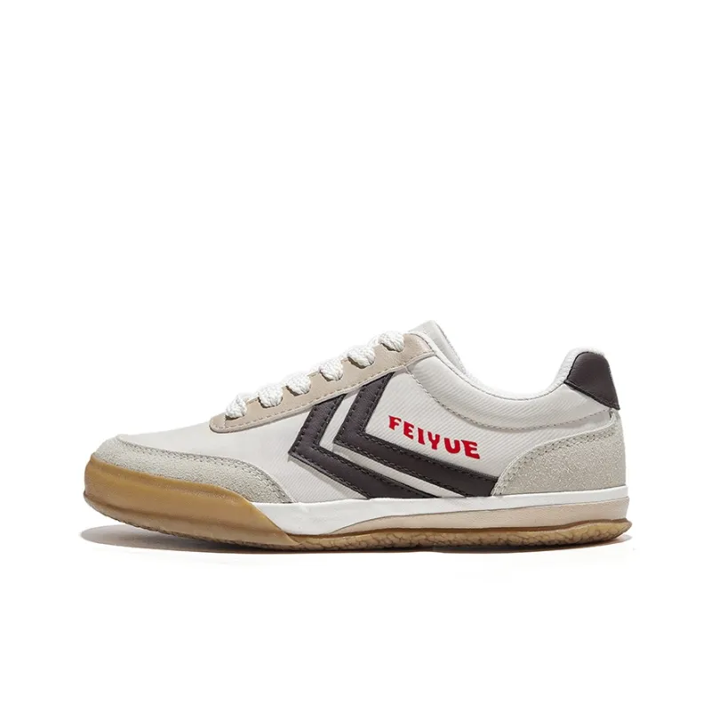 Feiyue German Army Trainers Slip Resistant Low Top Skateboard Shoes Unisex White Black-10