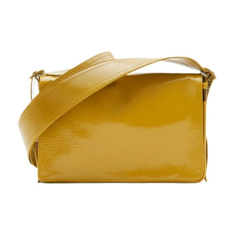 Burberry Patent Leather Calfskin Shoulder Bag Crossbody Bag Men's Manila Color-1