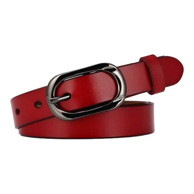 JW Cow Split Leather Belts Women's Width 2.3CM-3