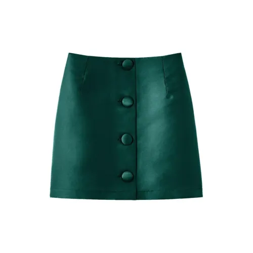 DESTREE Casual Short Skirts Women's Forest Green