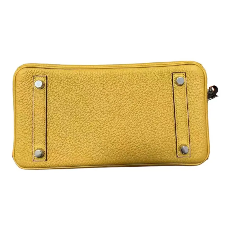 HERMES Birkin Togo Calfskin Birkin Bag Handbags Women's 9D Amber Yellow-3