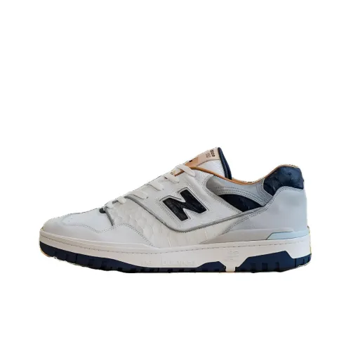 New Balance NB 550 Cushioning Anti-Slip And Wear-Resistant Low-Top Casual Shoes Men's White Black