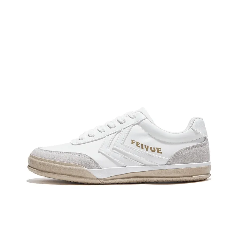 Feiyue German Army Trainers Slip Resistant Low Top Skateboard Shoes Unisex White Black-5