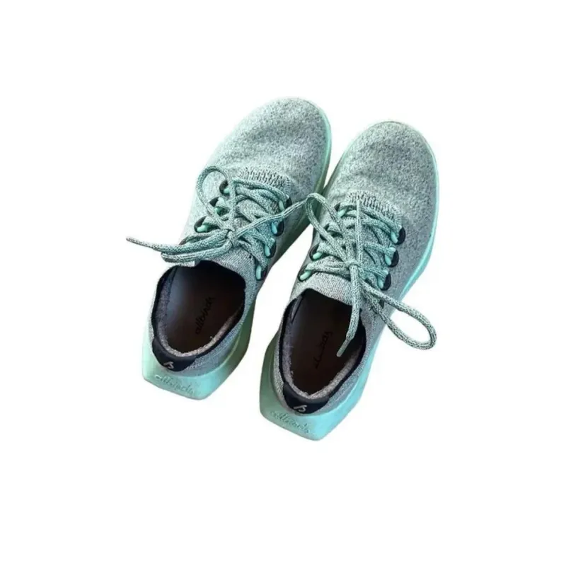 Allbirds Wool Dasher Cushioning Wear-Resistant Low-Top Running Shoes Women's Green-3