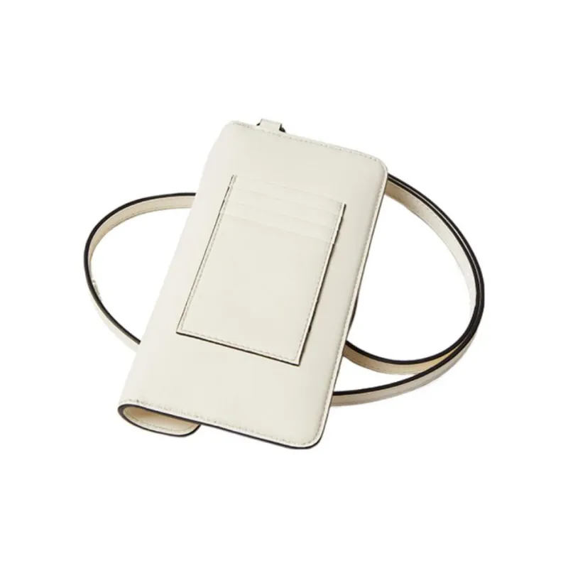 Valentino Cow Leather Cell Phone Pouch Men's Ivory White/Red-2