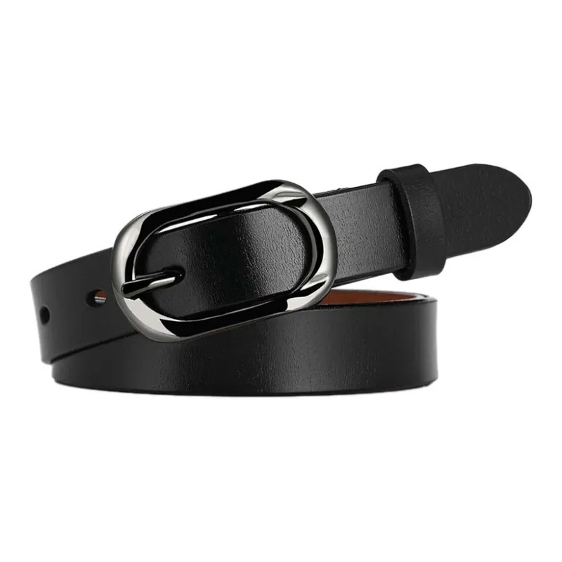 JW Cow Split Leather Belts Women's Width 2.3CM-0