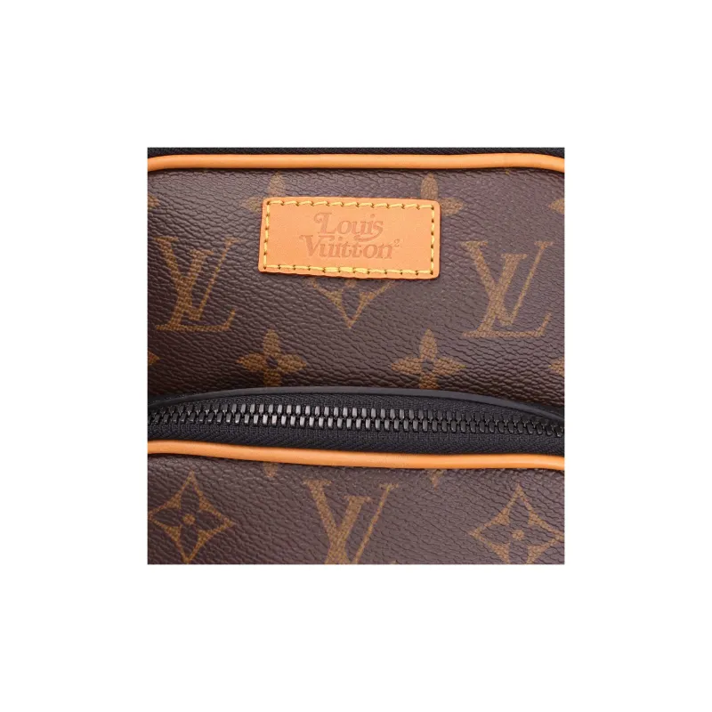 LOUIS VUITTON NIGO Collaboration Cow Leather With Coated Canvas Sling Bag Crossbody Bag Shoulder Bag Men's Brown-7