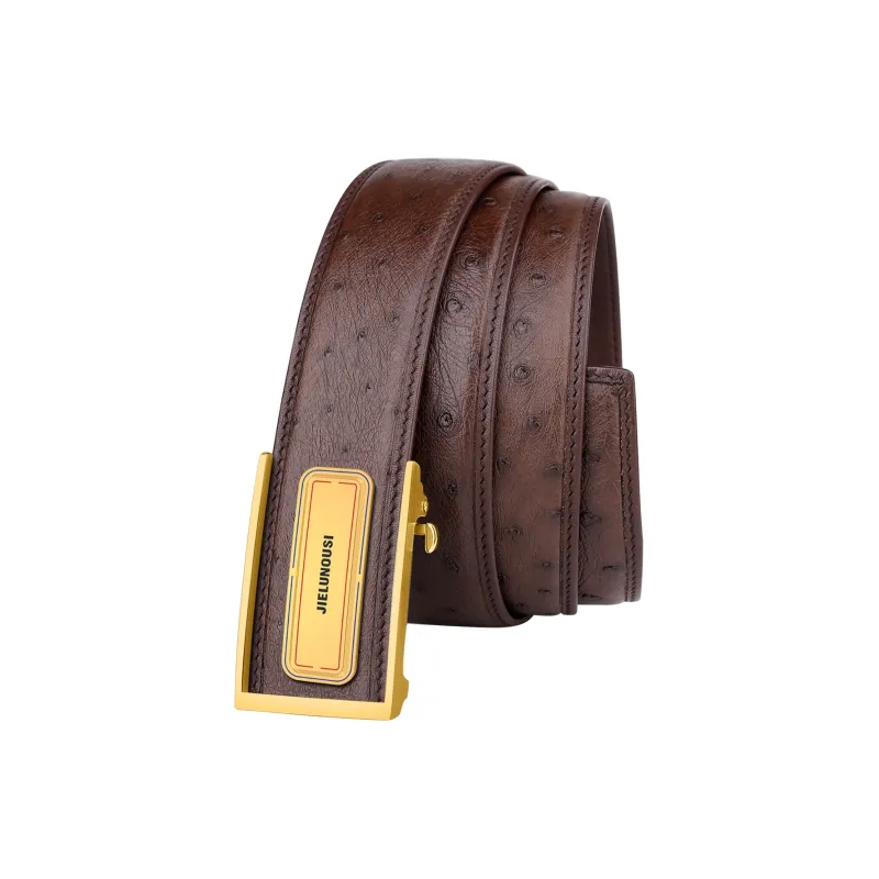Jaylen Oos Automatic Buckle Business Casual Pants Belt Top Grain Cow Leather Leather Belts Men's Width 3.5cm-16