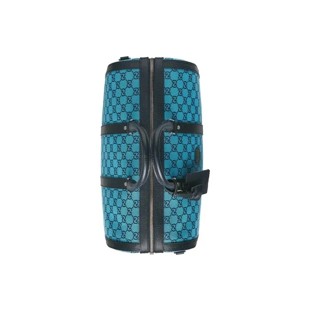 GUCCI Leather Logo Canvas With Leather Shoulder Bag Crossbody Bag Handbag Travel Bag Unisex Blue/Dark Blue-2