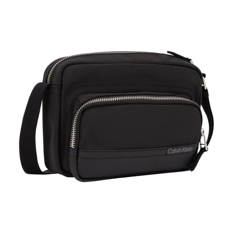 CALVIN KLEIN Fabric Camera Bag, Crossbody Bag Men's Space Black-1