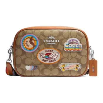 COACH Jamie Leather Camera Bags Shoulder Bag Crossbody Bag Medium Size Women's Brown