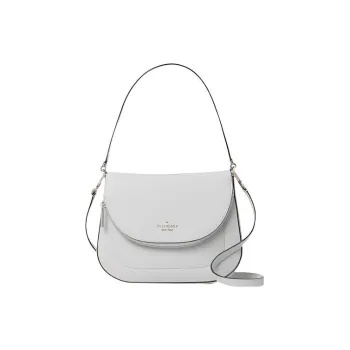 Kate Spade Leila Leather Shoulder Bag, Crossbody Bag Medium Size Women's White
