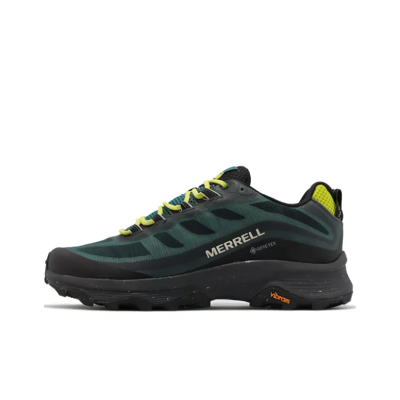 MERRELL Moab Speed GTX Cushioning Wear-Resistant Low-Top Outdoor Shoes Men's Black Green-0