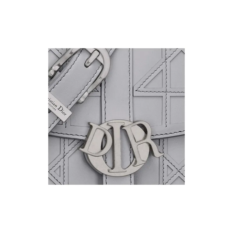 DIOR Cannage Cosmo Leather Shoulder Bag Crossbody Bag Men's Gray-5