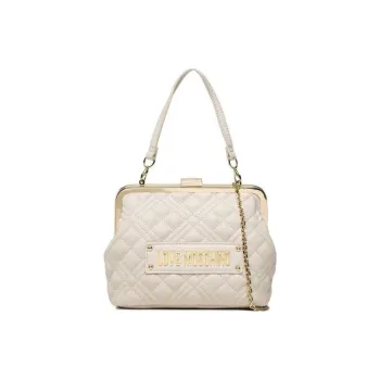 LOVE MOSCHINO Leather Dumpling Bag, Handbag, Shoulder Bag Women's White