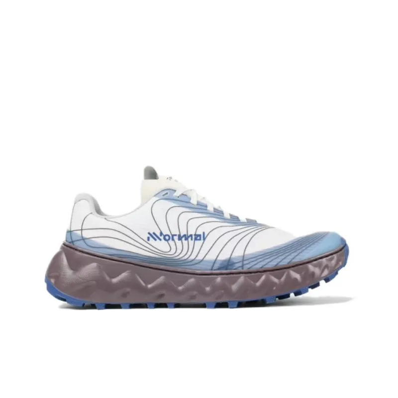 NNormal Cushioning Wear Resistant Low Top Running Shoes Women's White Blue-1