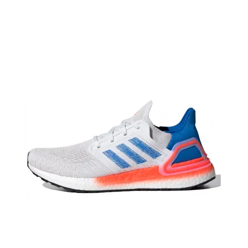 Adidas Ultra Boost 20 White Glory Blue Solar Red