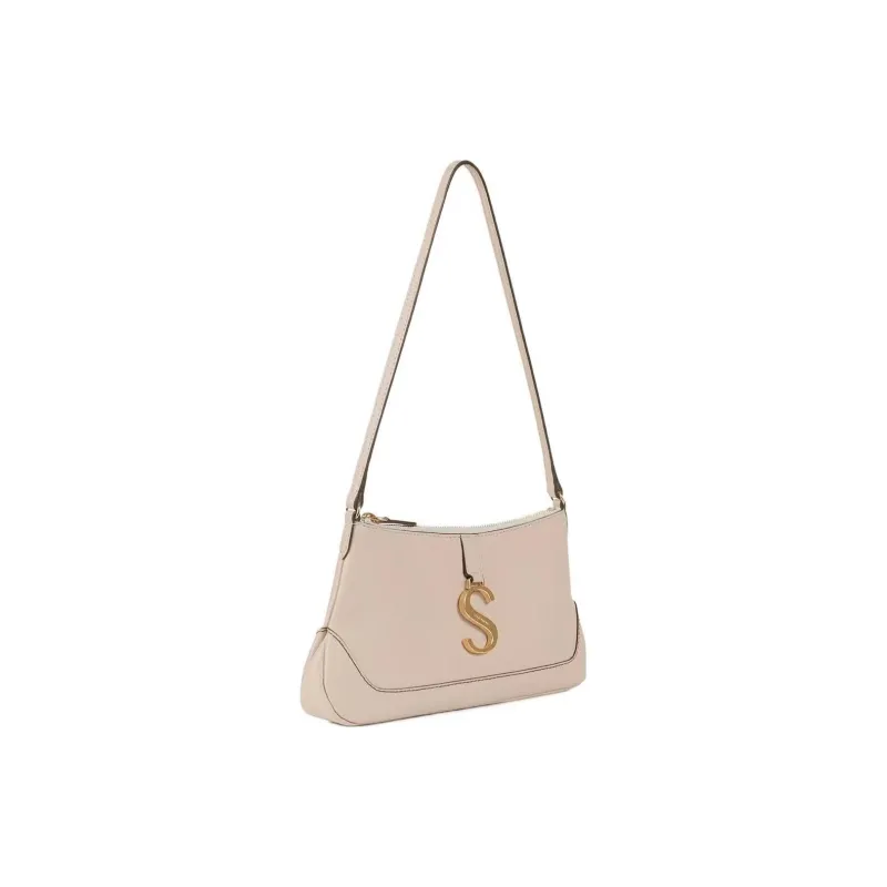Strathberry Leather Baguette Bag Handbag Shoulder Bag Regular Women's Beige-1