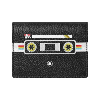 MONTBLANC Meisterstuck Full Grain Cow Leather Business Card Holder Card Holder Card Wallet Men's Black