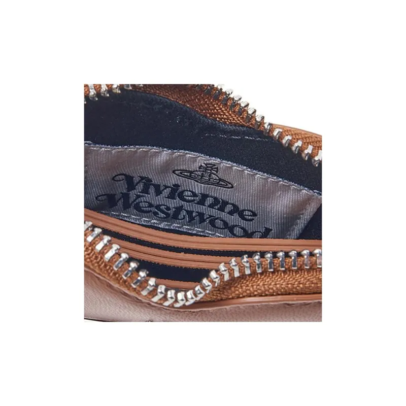 Vivienne Westwood Leather Heart Shaped Bag Handheld Crossbody Bag Shoulder Bag Women's Brown-7