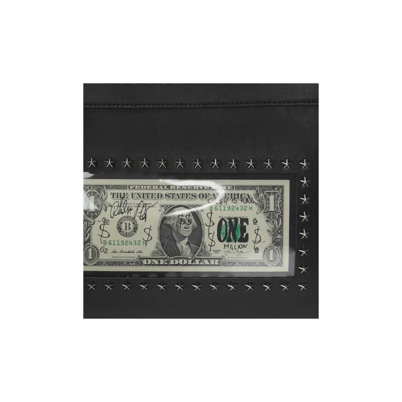 PHILIPP PLEIN Calfskin Clutch Regular Men's Black-4