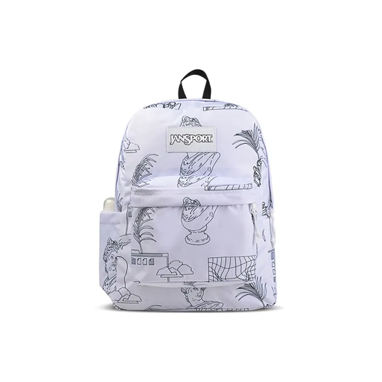 JanSport Polyester Backpack Unisex Simple Hand Drawn-0