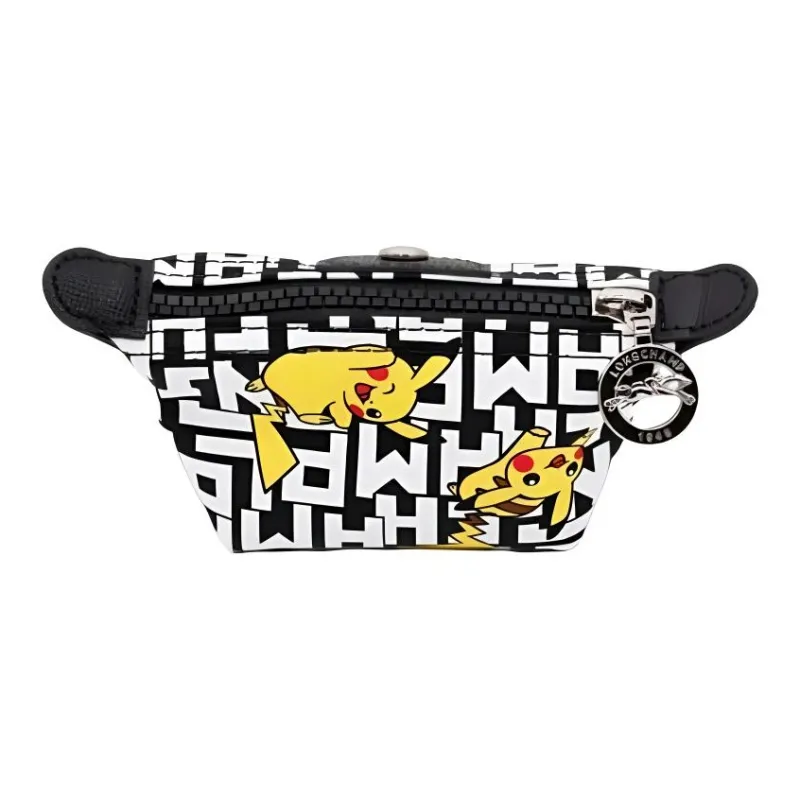 LONGCHAMP Pokémon Collaboration Le Pliage Polyamide Canvas Coin Purse Mini Unisex Black-5