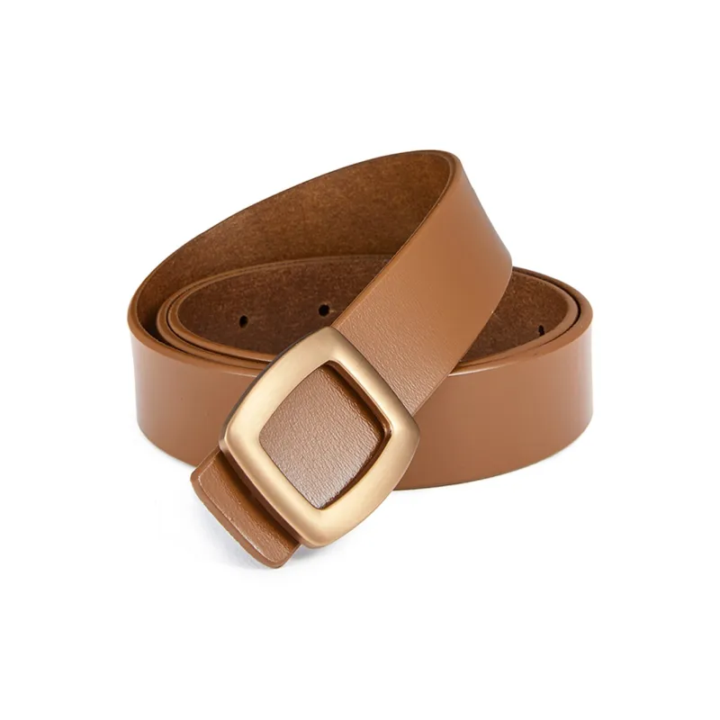 RED DRAGONFLY Versatile Instagram Style Trendy Fashion Smooth Buckle Belt Without Perforation Women's Width 2.8cm-5