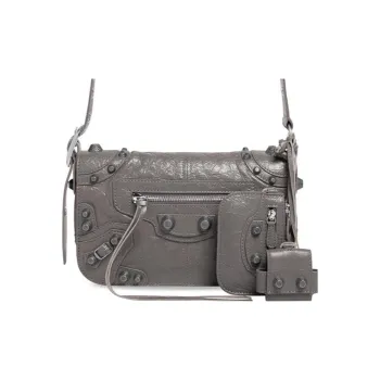 Balenciaga Le Cagole Arena Lambskin Flap Messenger Bag Shoulder Bag Crossbody Bag Extra Small Men's Dark Gray