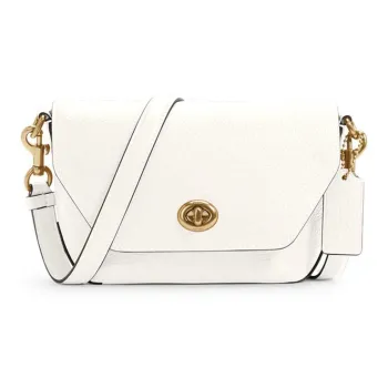 COACH Karlee Leather Shoulder Bag, Crossbody Bag Women's White