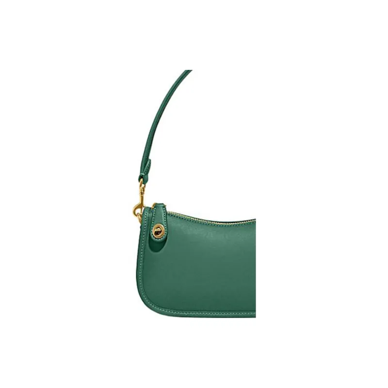 COACH Swinger Cow Leather Shoulder Bag Handbag Shoulder Bag Women's Green-3