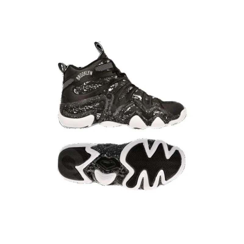 Adidas Crazy 8 Cushioning Wear Resistant Low Top Basketball Shoes Men's Black White-5