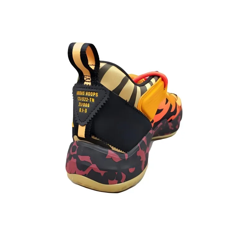 Adidas D.O.N. Issue #3 Eye Of The Tiger Cushioning Slip Resistant Mid Top Basketball Shoes Unisex Yellow Black-3
