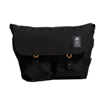 Adidas Recycled Polyester Messenger Bag Shoulder Bag Crossbody Bag Regular Unisex Pure Black