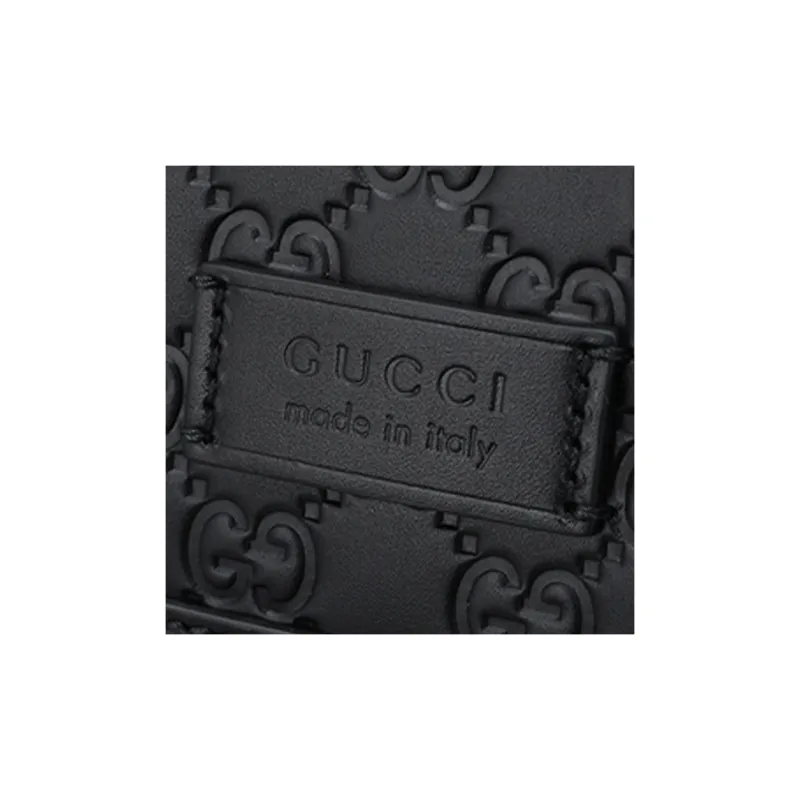 GUCCI Leather Messenger Bag, Shoulder Bag, Crossbody Bag Men's Black-6